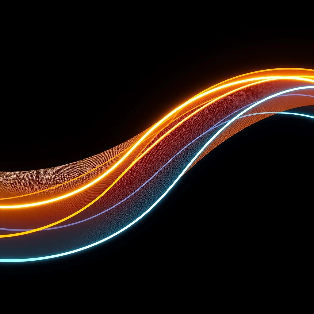 Abstract neon wave background